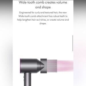 Dyson Hair Dryer with Wide-Tooth Comb Attachment